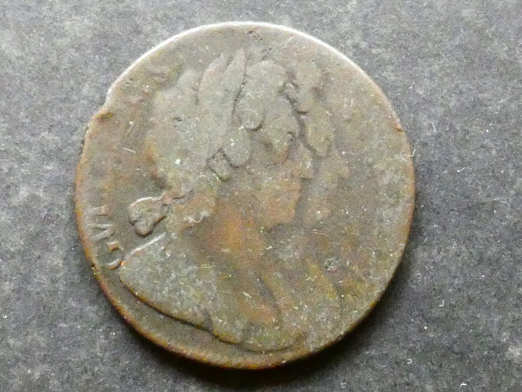 Halfpenny, 1694, copper.