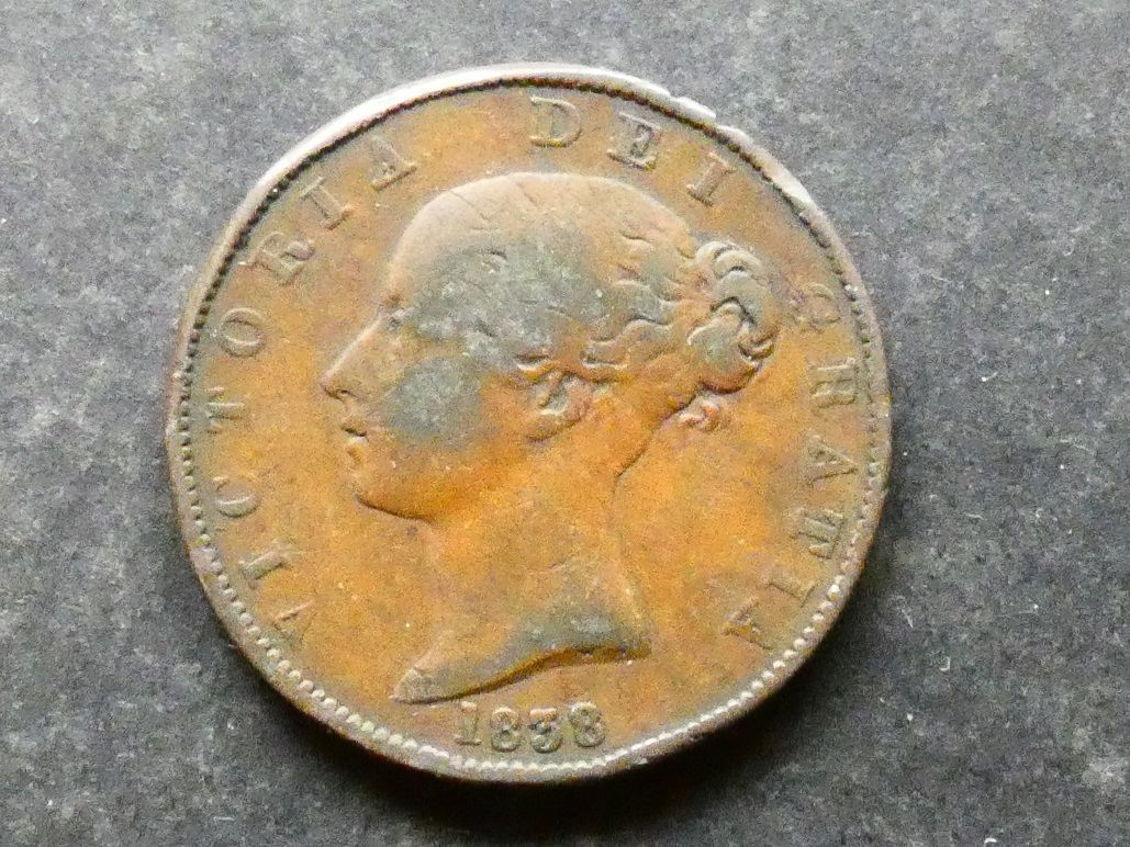 Halfpenny, 1838.