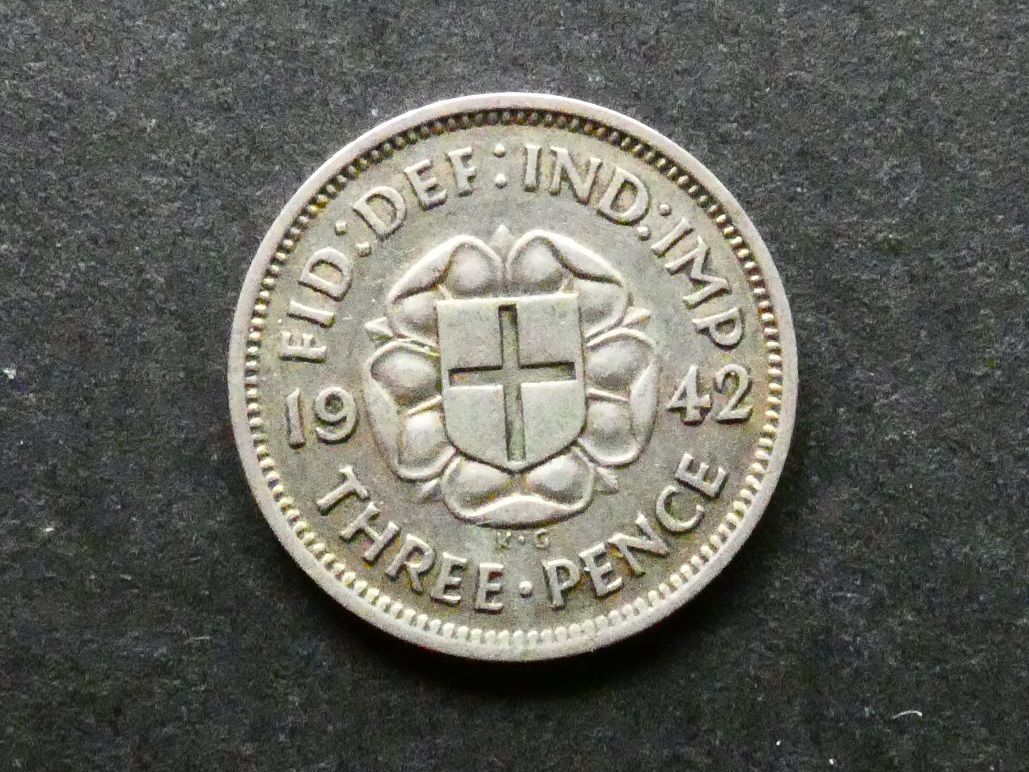 Threepence, 1942, currency issue.