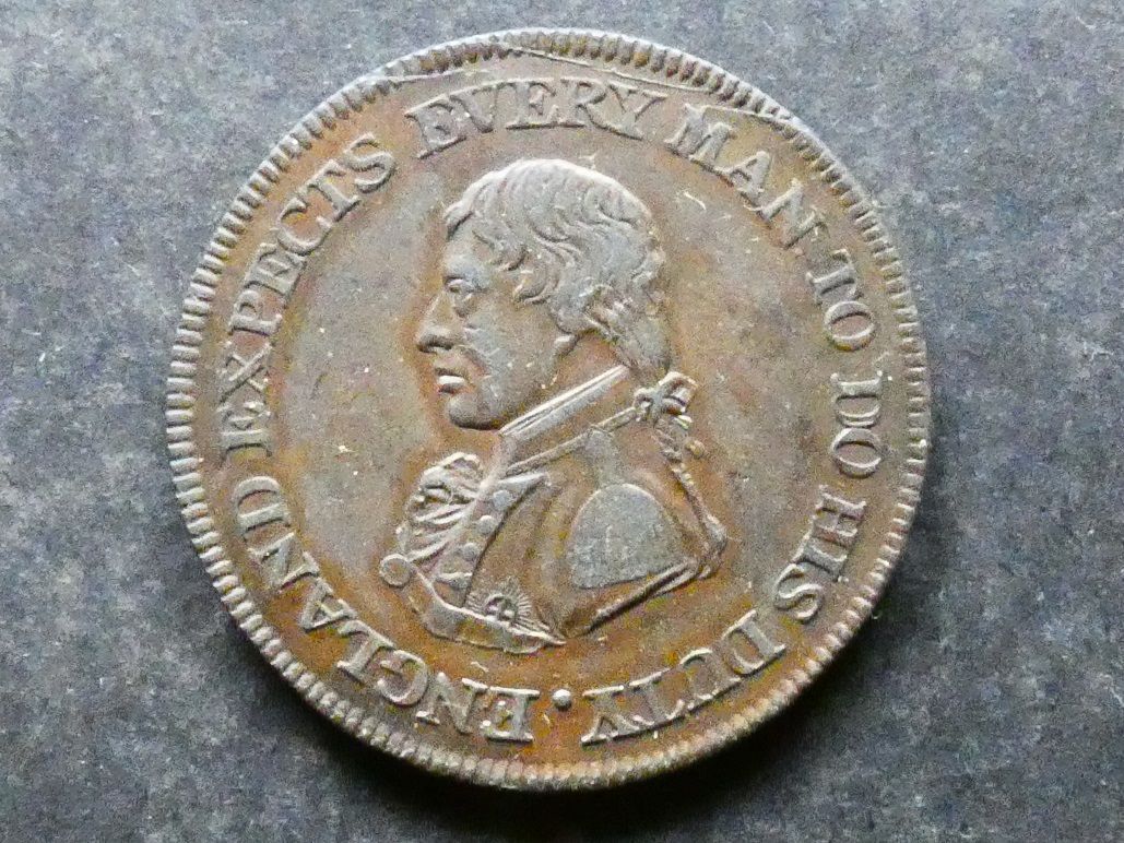19th Century Halfpenny, Yorkshire, Sheffield, Nelson, Davis-148