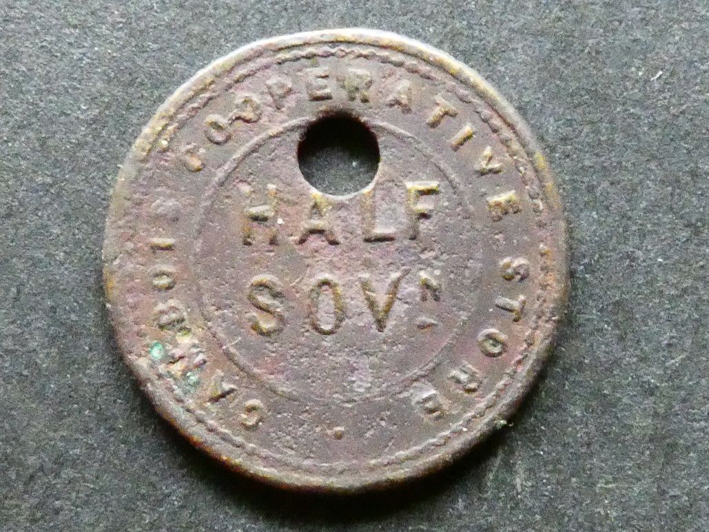 Co-op token, Northumberland, Cambois