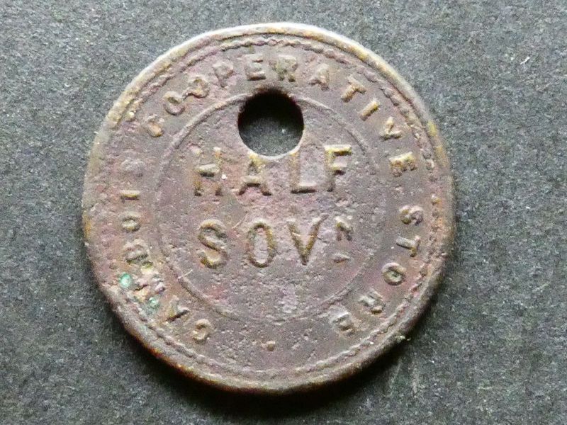 Co-op token, Northumberland, Cambois