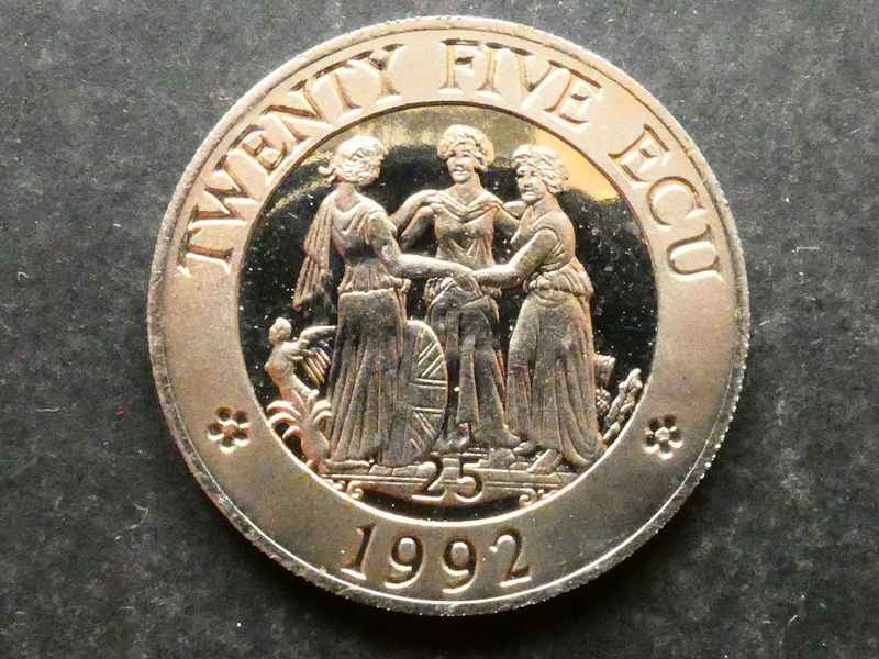 United Kingdom, fantasy pattern 25 Ecu, 1992