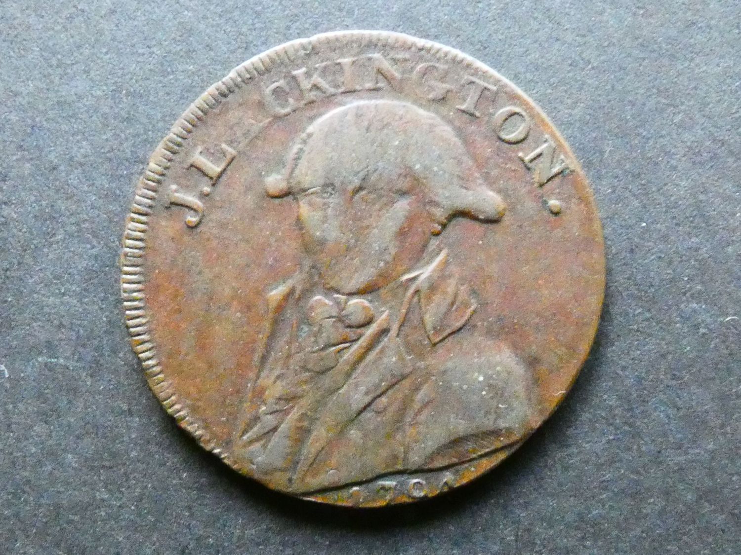 18th Century Halfpenny, Middlesex, Lackington mule, DH-359