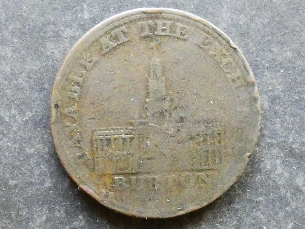 19th Century Penny, Staffordshire, Burton, D-78 (W-646a)