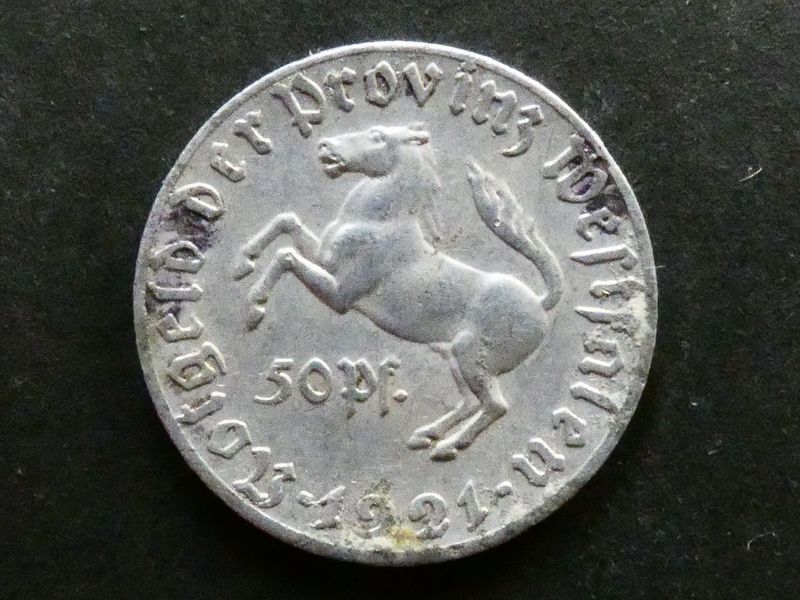 Germany, Westphalia, notgeld token, 50 Pfennig, 1921