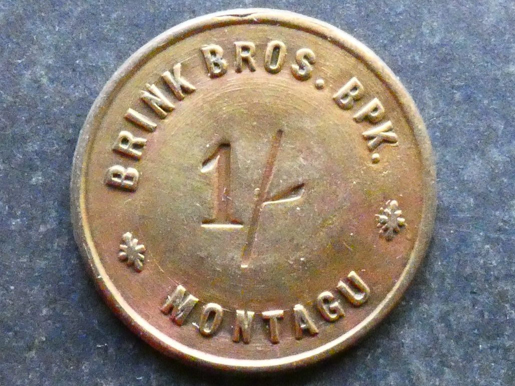 South Africa, Montagu, Brink Brothers, 1 Shilling