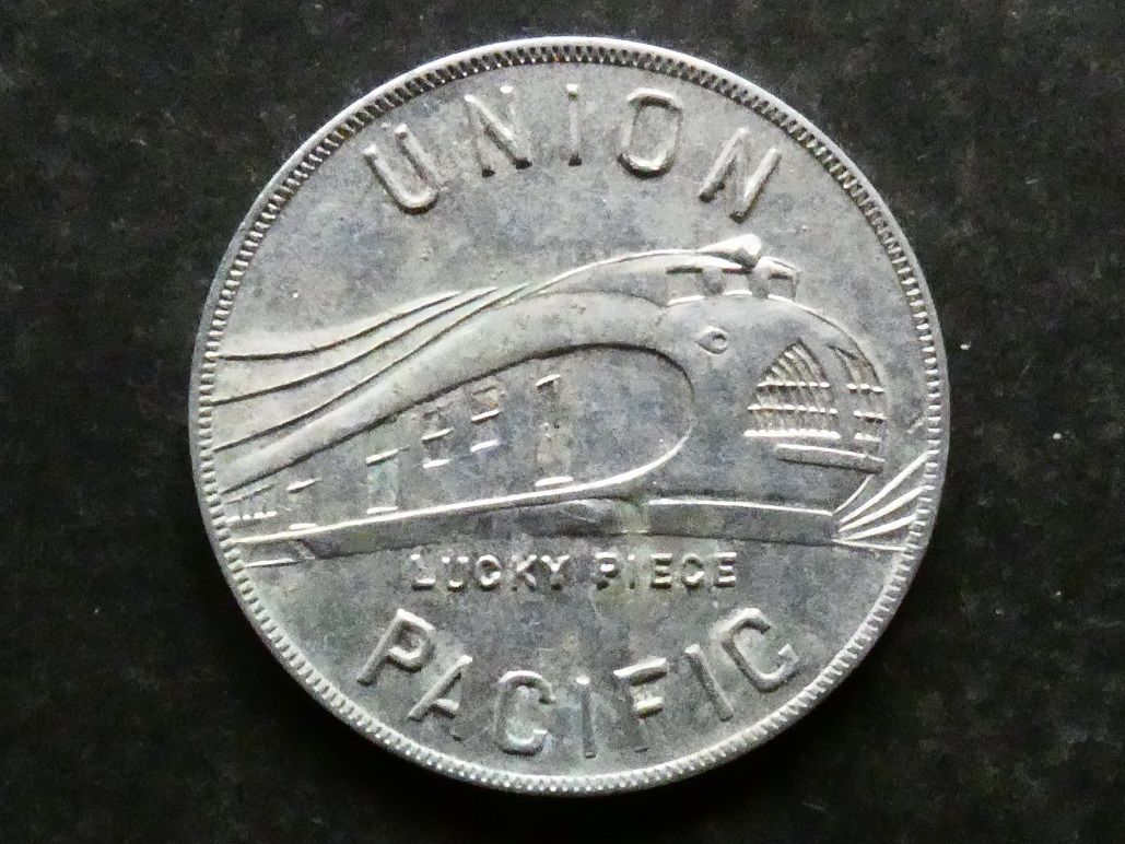 USA, Union Pacific advertising/lucky piece