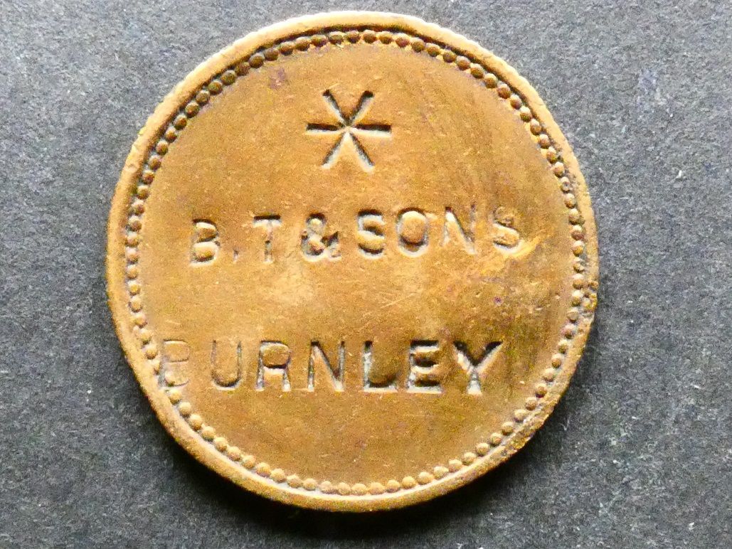 Advertising piece, Lancashire, Burnley, B.T. & Sons