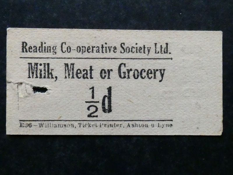 Co-op token, Berkshire, Reading, 1/2d, Milk, Meat or Grocery.