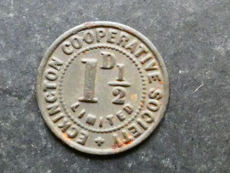 Co-op token, Derbyshire, Eckington 1½d