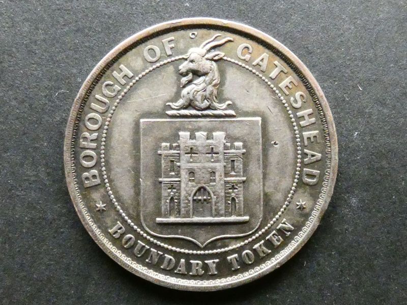 Boundary Token, Durham, Gateshead, 1849, in silver.