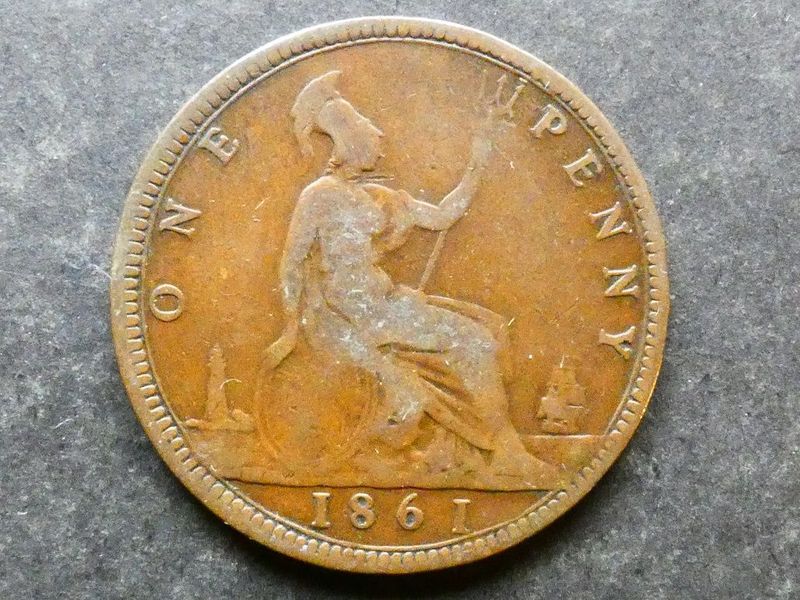 Penny, 1861.