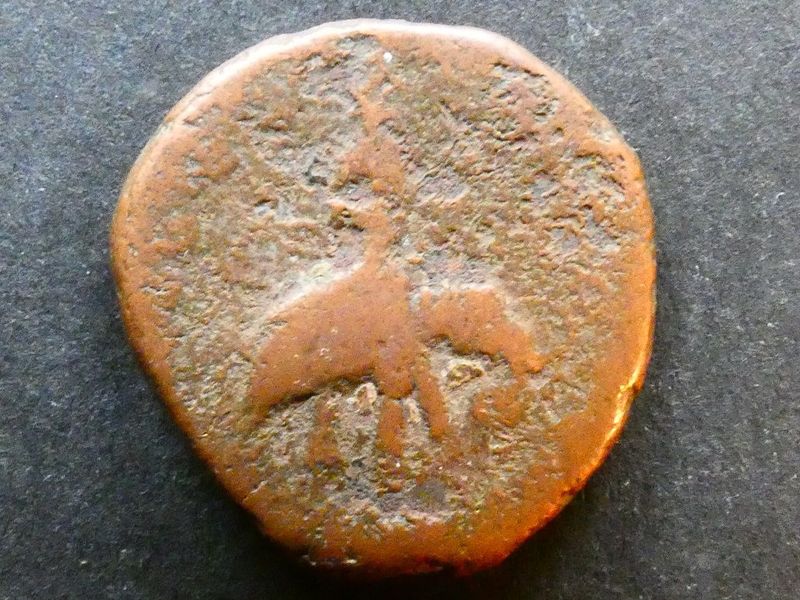 Kushan Empire, Huvishka (c. 158-195 CE), bronze Unit