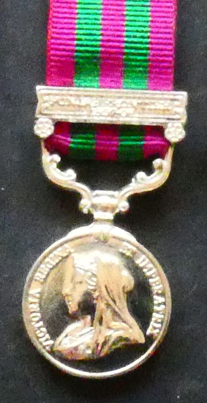 Great Britain, India Medal with bar PUNJAB FRONTIER 1897-98, modern restrike (miniature)