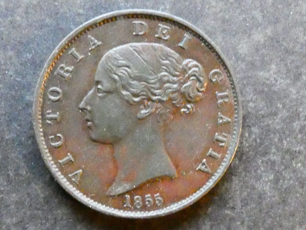 Halfpenny, 1855.