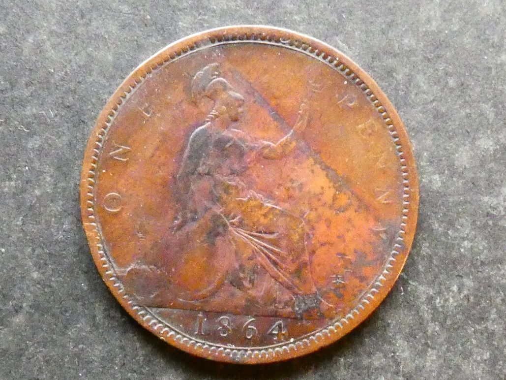 Penny, 1864, crosslet 4.
