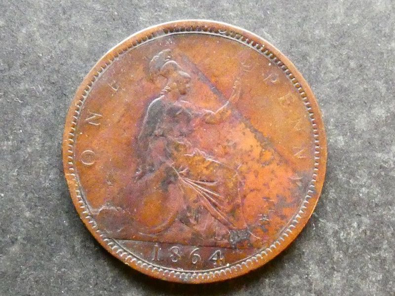 Penny, 1864, crosslet 4.