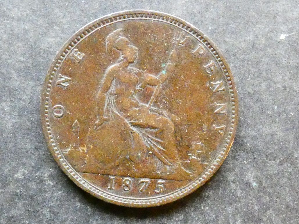 Penny, 1875.