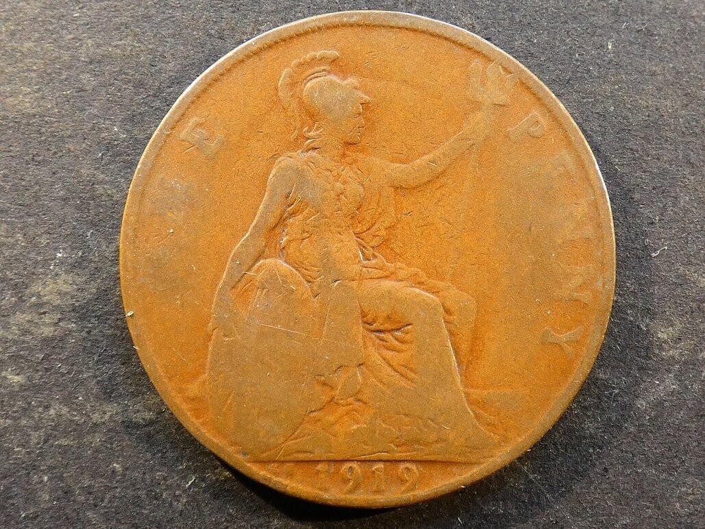 Penny, 1919KN. Penny, 1919KN.