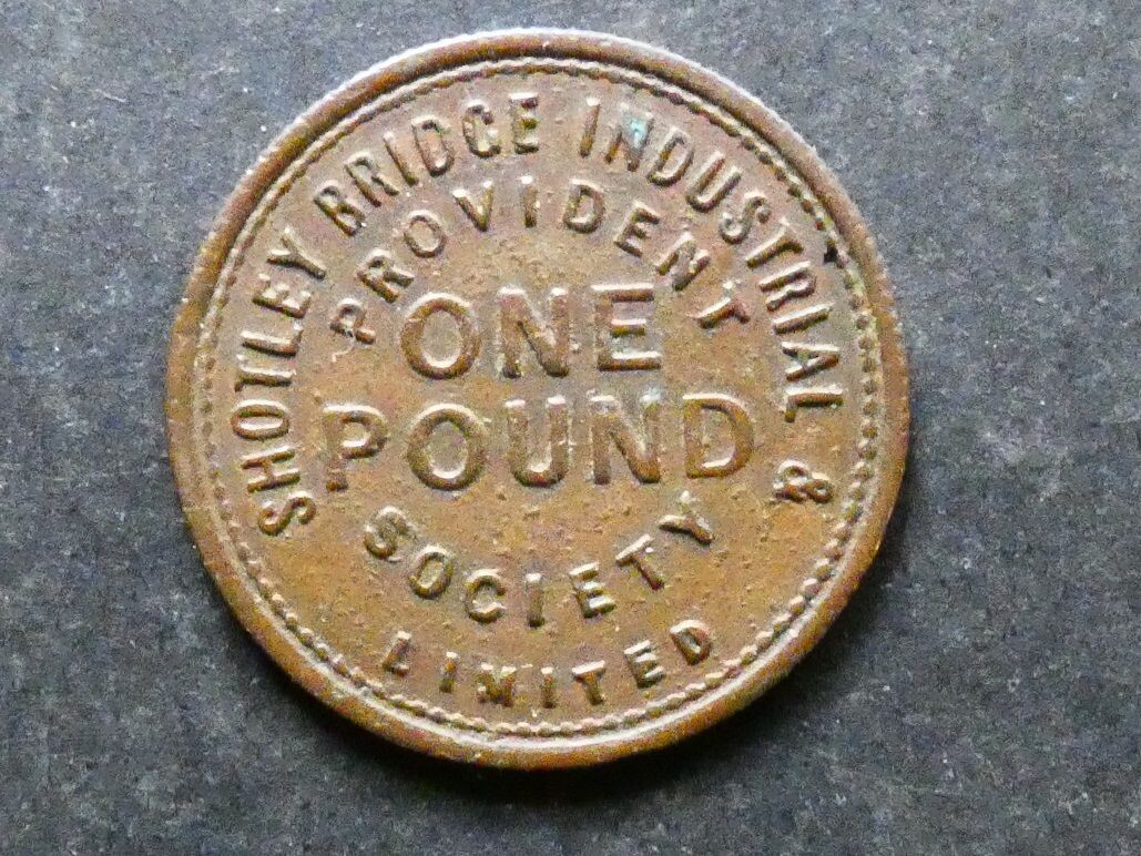 Co-op token, Durham county, Shotley Bridge Co-op token, Durham county, Shotley Bridge