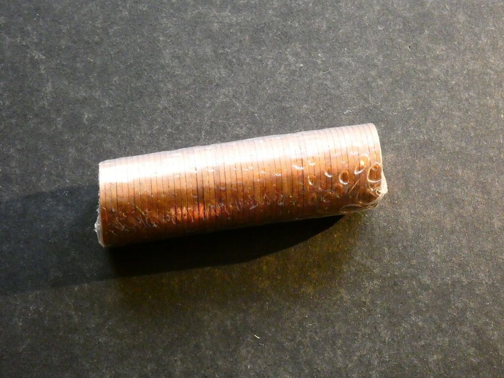1/2 New Penny, 1971, mint-sealed roll of 50. 1/2 New Penny, 1971, mint-sealed roll of 50.