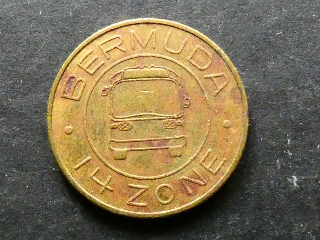 Bermuda, Bus Token, 14 Zone Bermuda, Bus Token, 14 Zone