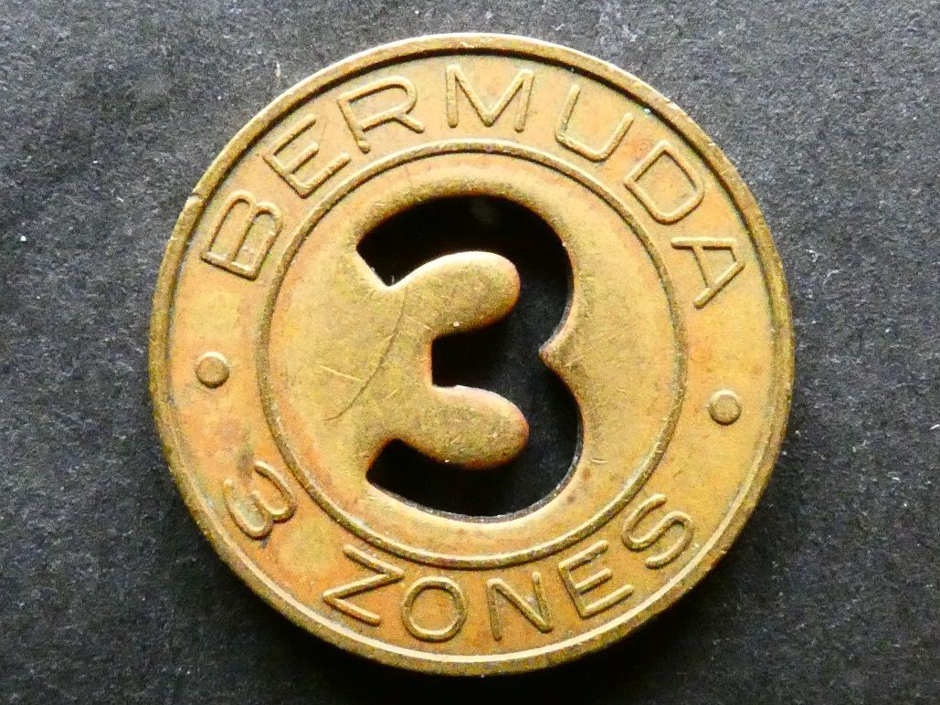 Bermuda, Bus Token, 3 Zones Bermuda, Bus Token, 3 Zones