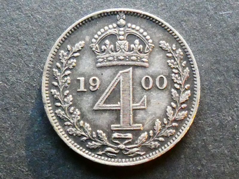 Maundy Fourpence, 1900.