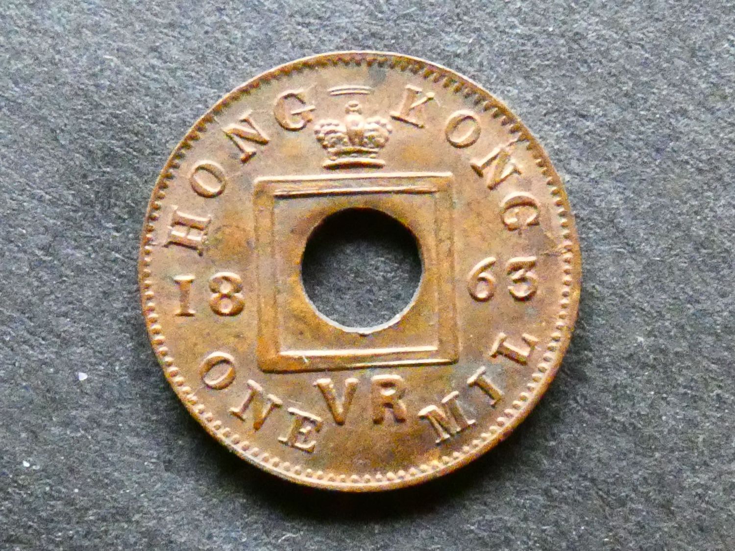 Hong Kong, 1 Mil, 1863