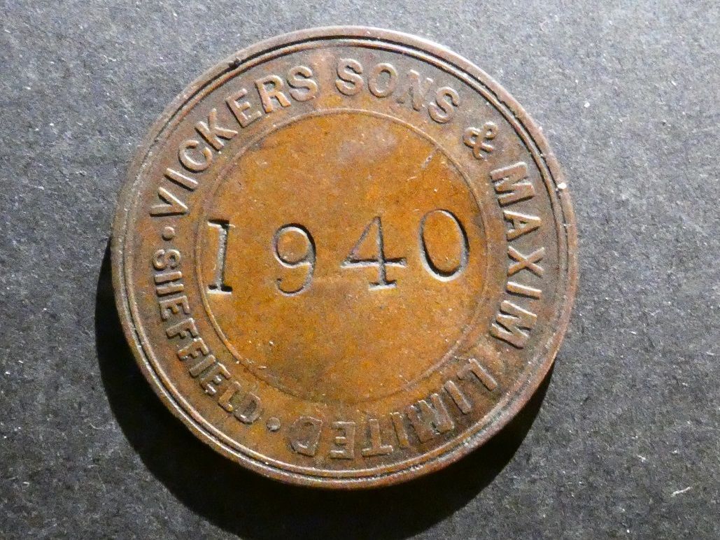 Works check, Yorkshire, Sheffield, Vickers & Maxim (1897-1911) Works check, Yorkshire, Sheffield, Vickers & Maxim (1897-1911)