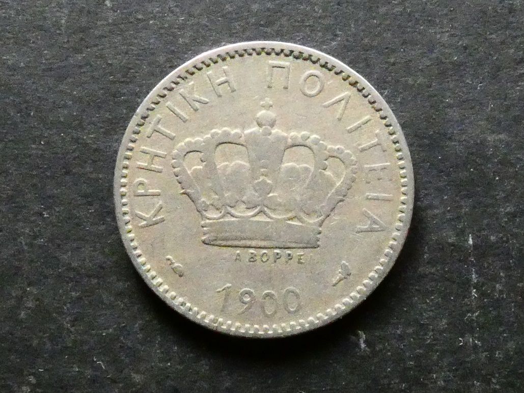 Crete, 20 lepta, 1900A