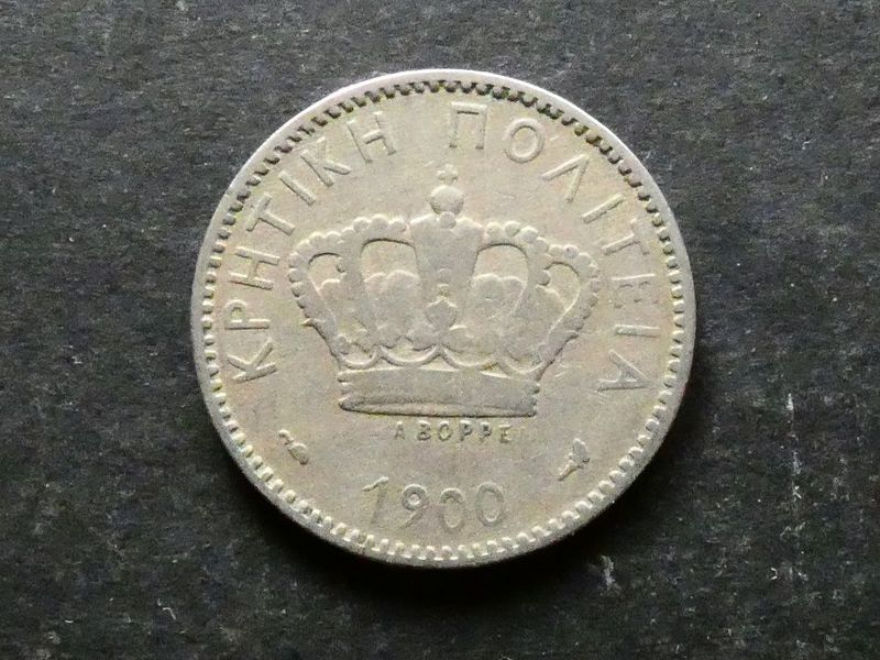 Crete, 20 lepta, 1900A