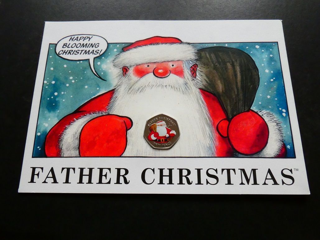 Gibraltar, 50p, 2018, Christmas card. Gibraltar, 50p, 2018, Christmas card.