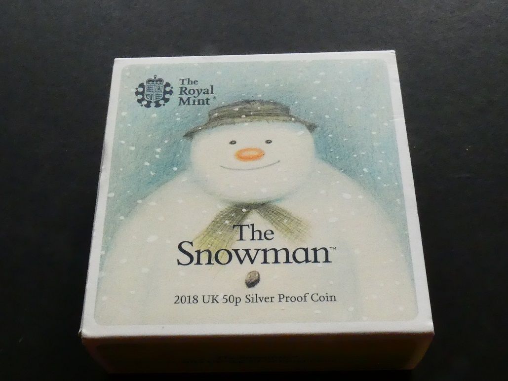 50p, 2018, The Snowman, silver Proof. 50p, 2018, The Snowman, silver Proof.