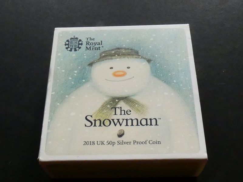 50p, 2018, The Snowman, silver Proof.