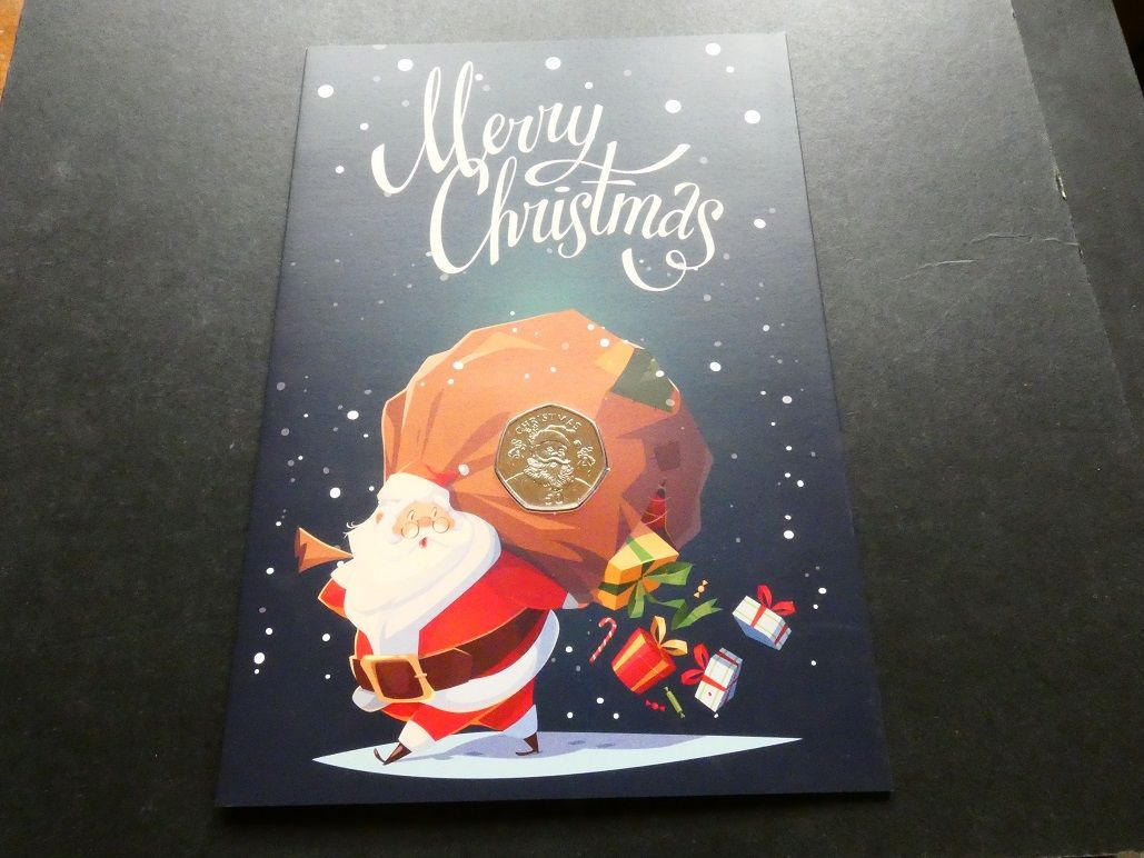 Gibraltar, 50p, 2017, Christmas card. Gibraltar, 50p, 2017, Christmas card.