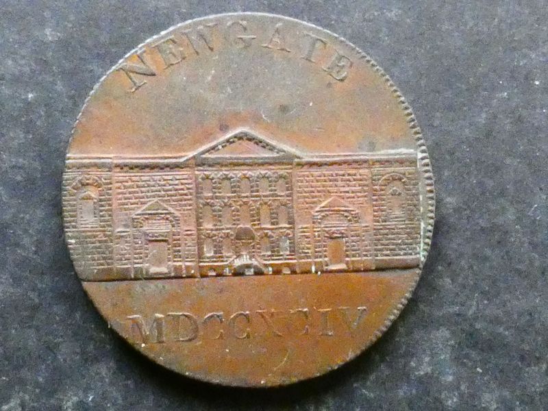18th Century Halfpenny, Middlesex, Newgate, 1794, DH-393