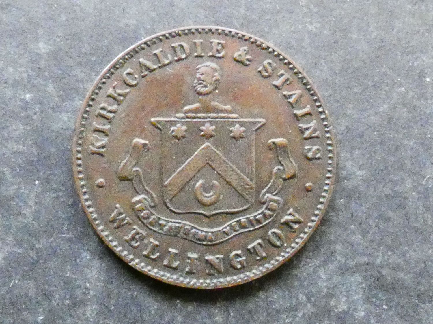 New Zealand, ½d token, Wellington, ND, Kirkcaldie & Stains New Zealand, ½d token, Wellington, ND, Kirkcaldie & Stains