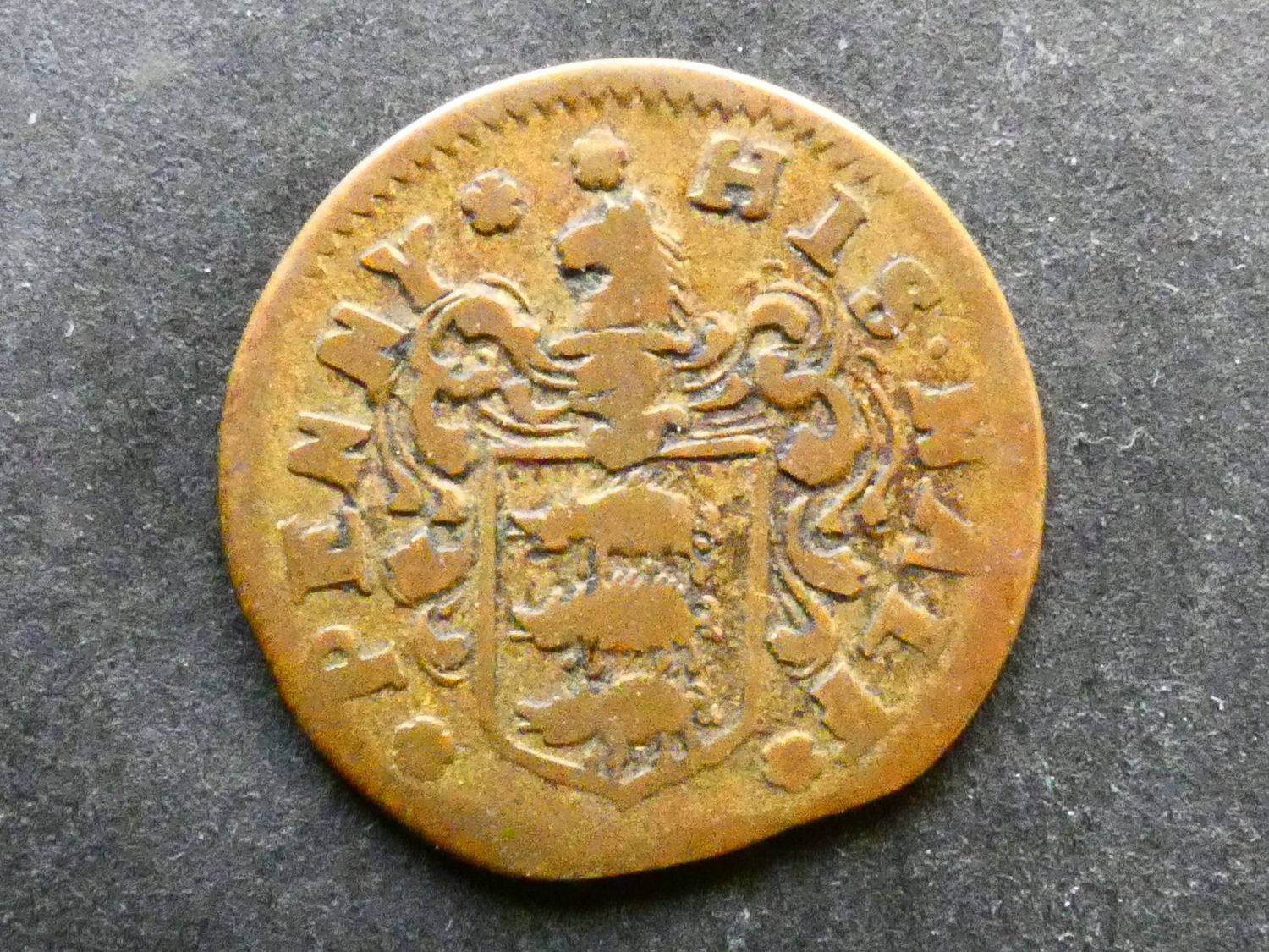 17th Century Halfpenny, Yorkshire, Howden, W-129 17th Century Halfpenny, Yorkshire, Howden, W-129
