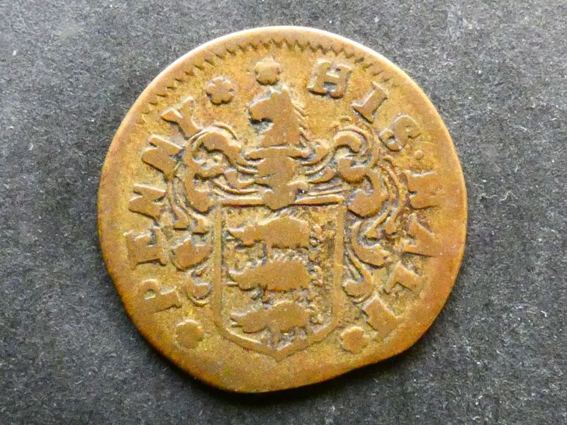 17th Century Halfpenny, Yorkshire, Howden, W-129