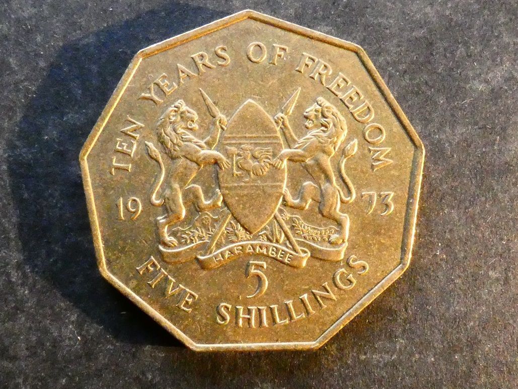 Kenya, 5 Shillings, 1973