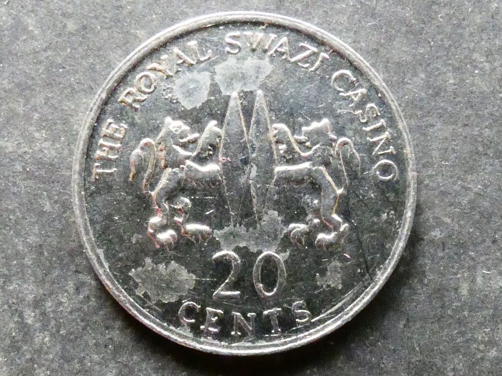Swaziland, casino token, 20 Cents Swaziland, casino token, 20 Cents