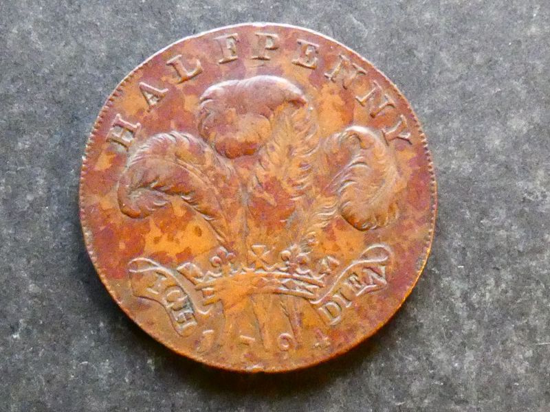 18th Century Halfpenny, Essex, Warley Camp, 1794, DH-36