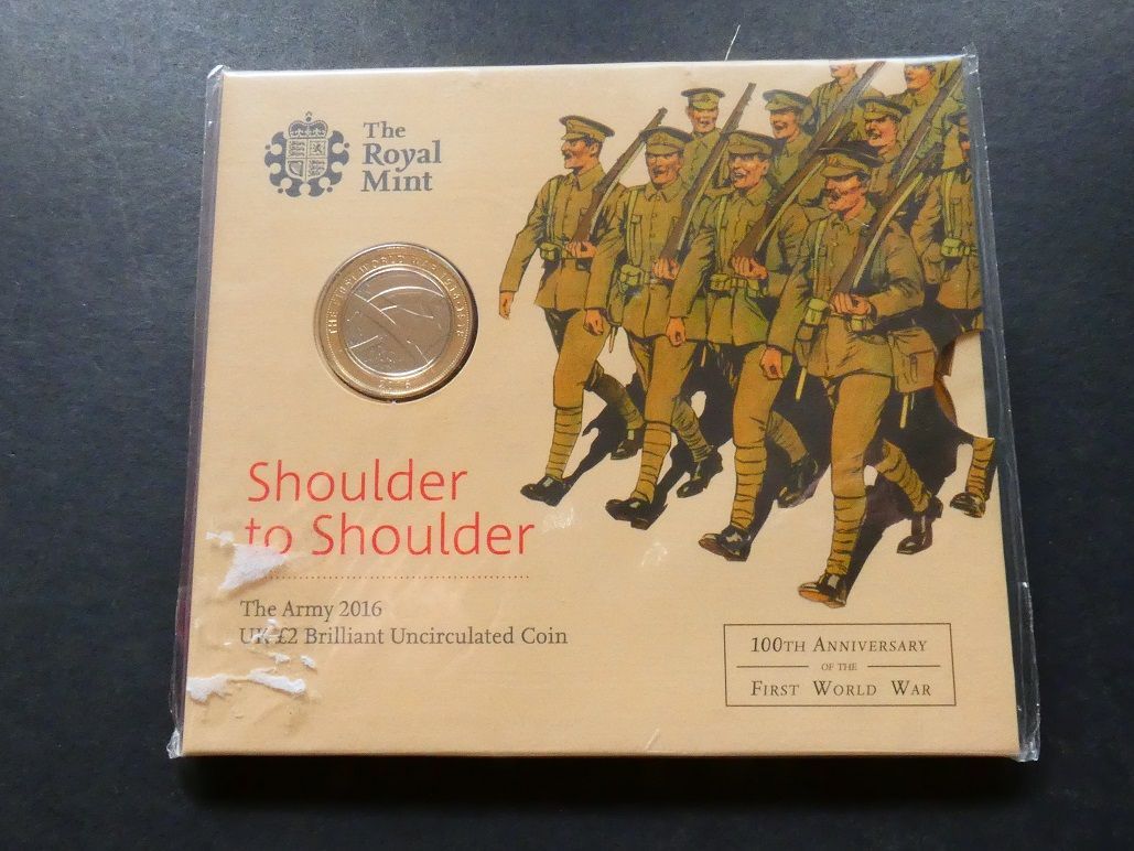 £2, 2016, centenary of WWI - Army.