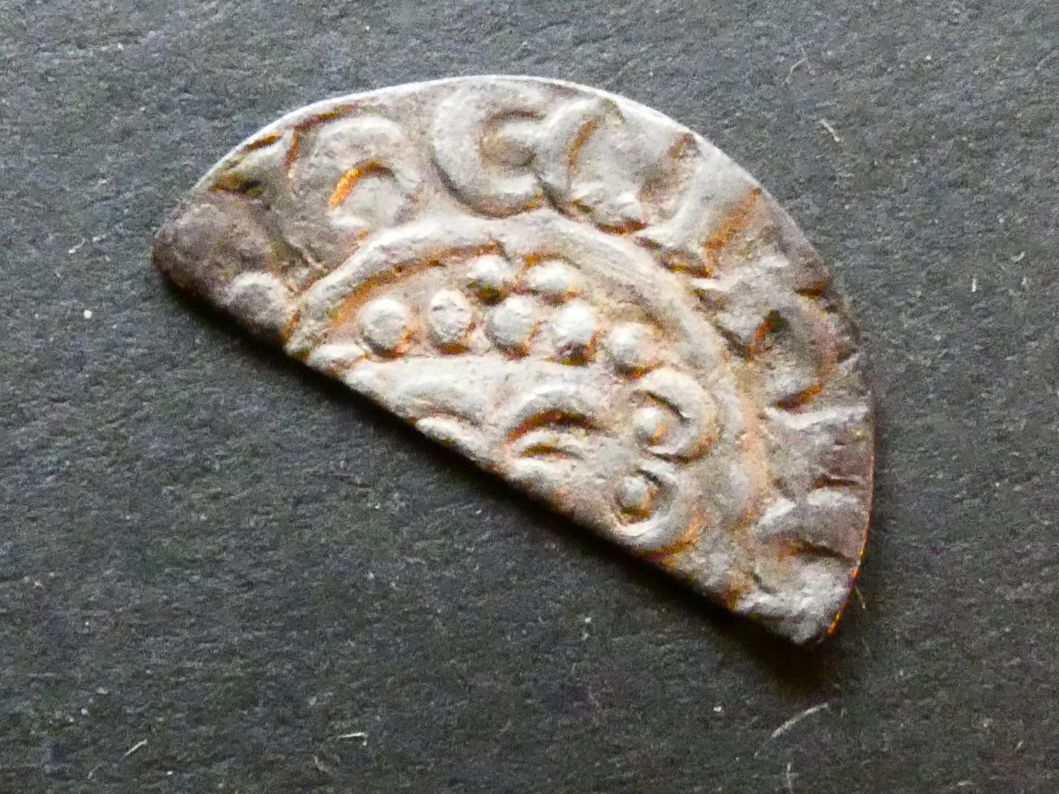 England, John, silver cut Halfpenny,