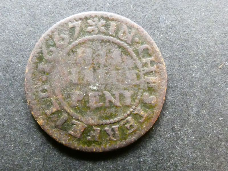 17th Century Farthing, Derbyshire, Chesterfield, W-45