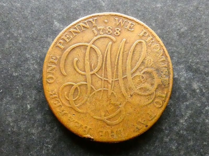 18th Century Penny, Wales, Anglesey, 1788, DH-156