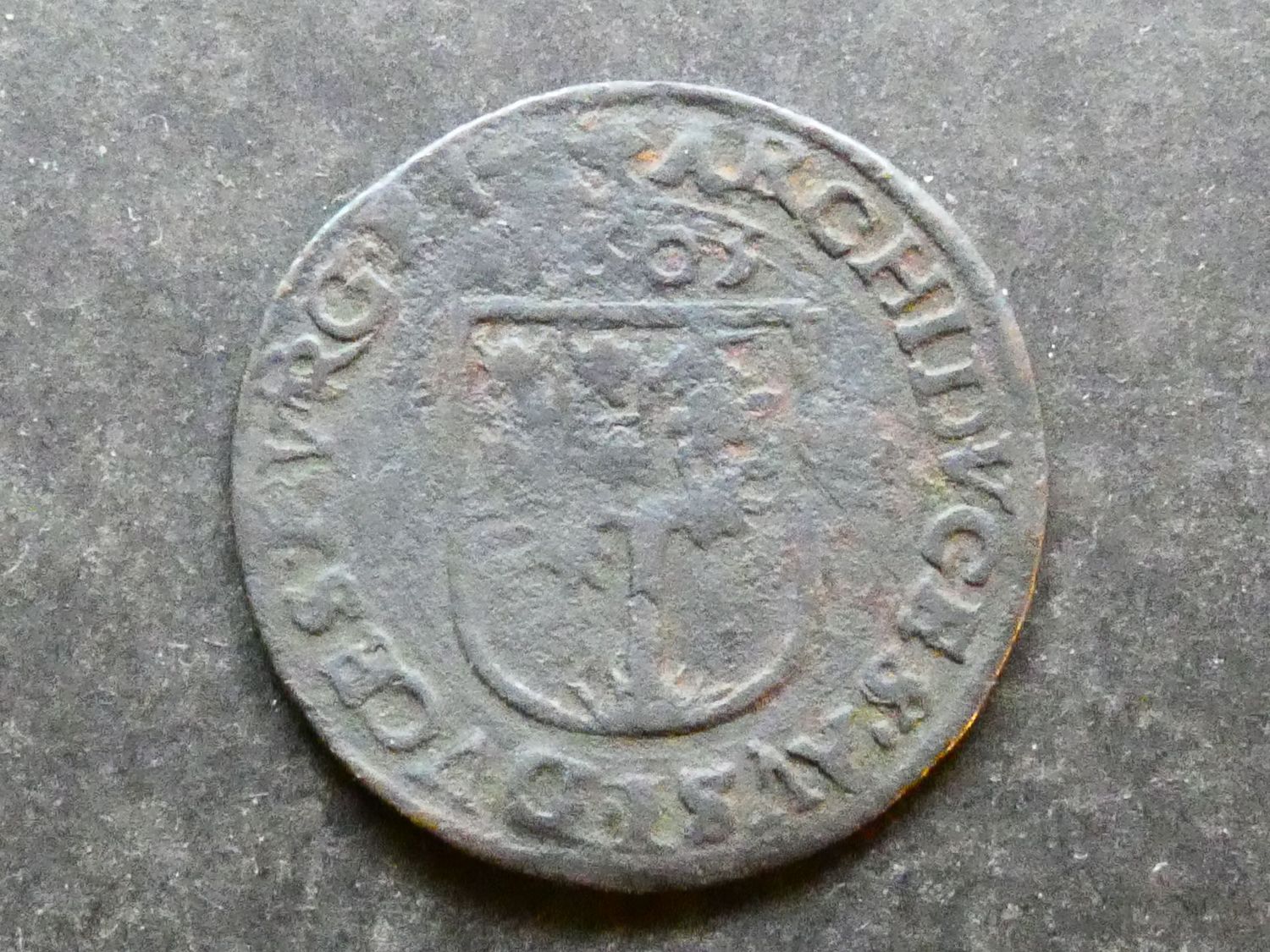 Spanish Netherlands, Brabant, copper Liard, 1603. Spanish Netherlands, Brabant, copper Liard, 1603.