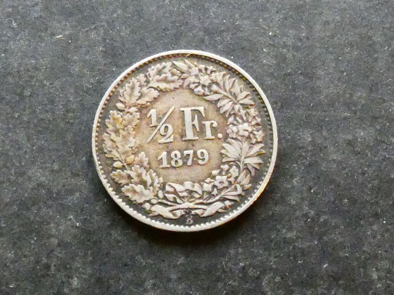 Switzerland, ½ Franc, 1879B